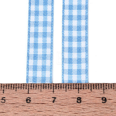 Single Face Plaid Polyester Satin Ribbon SRIB-T009-10D-1