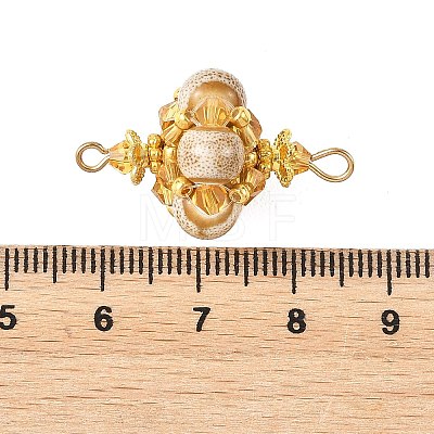 Handmade Porcelain & Glass & Seed Beads Links Connector Charms PALLOY-MZ01367-01-1