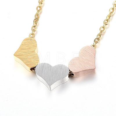 304 Stainless Steel Pendant Necklaces NJEW-H497-08-1