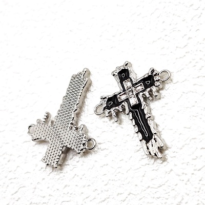 Titanium Steel Enamel Religion Connector Charms PW-WGCB49C-03-1