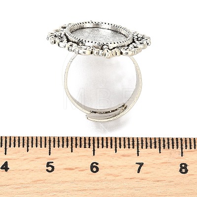 Vintage Adjustable Iron Finger Ring Components Alloy Cabochon Bezel Settings X-PALLOY-Q300-09AS-NR-1