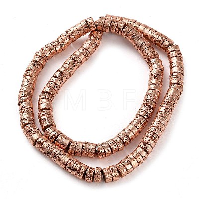 Electroplated Natural Lava Rock Beads Strands G-I360-A01-03-1