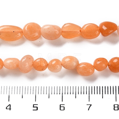 Natural Red Aventurine Beads Strands G-P497-01C-59-1