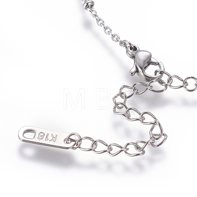 304 Stainless Steel Charm Bracelets BJEW-L660-07-1