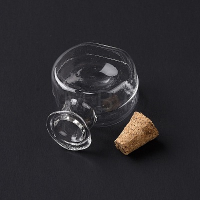 Flat Round Miniature Glass Bottles GLAA-H019-05A-1