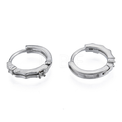 304 Stainless Steel Hoop Earrings Findings STAS-N092-189-1
