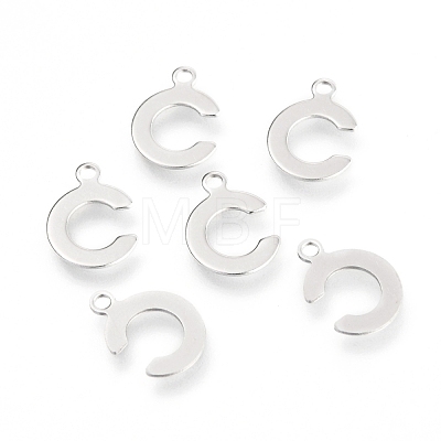 Non-Tarnish 201 Stainless Steel Charms STAS-C021-06P-C-1