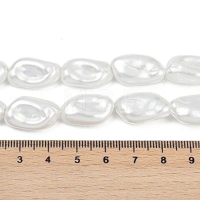 Electroplate Porcelain Imitation Pearl Beads Strands BSHE-Z009-01A-1