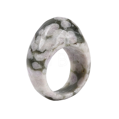 Natural Peace Jade Finger Rings for Unisex G-Q601-19D-1