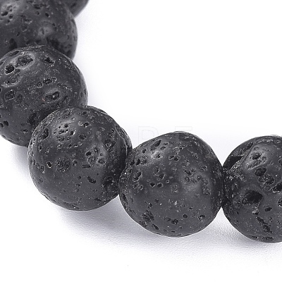 Natural Lava Rock Beads Stretch Bracelets BJEW-G623-02-10mm-1
