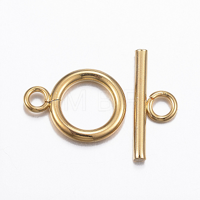 304 Stainless Steel Toggle Clasps X-STAS-H380-03G-1