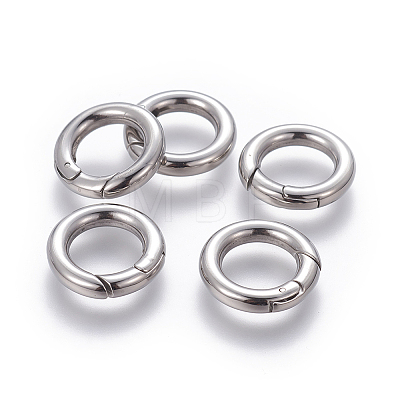 Tarnish Resistant 304 Stainless Steel Spring Gate Rings LS-STAS-D070-01P-1