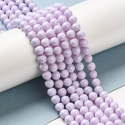 Cubic Zirconia Imitation Pearl Bead Strands ZIRC-P109-03C-03-1