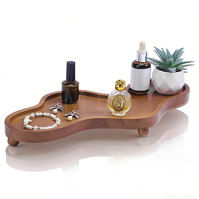 Wooden Cloud-Shaped Decorative Tray AJEW-WH0752-644B-1