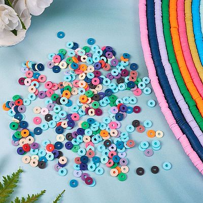 35 Strands 35 Style Handmade Polymer Clay Beads Strands CLAY-SZ0001-78-1