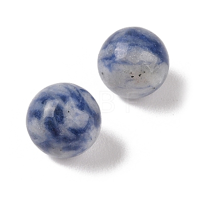 Natural Blue Spot Jasper No Hole Sphere Beads G-K353-04A-14-1