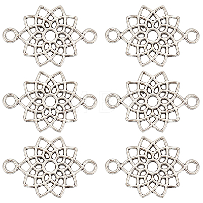 100Pcs Tibetan Style Alloy Connector Charms FIND-SC0006-16-1