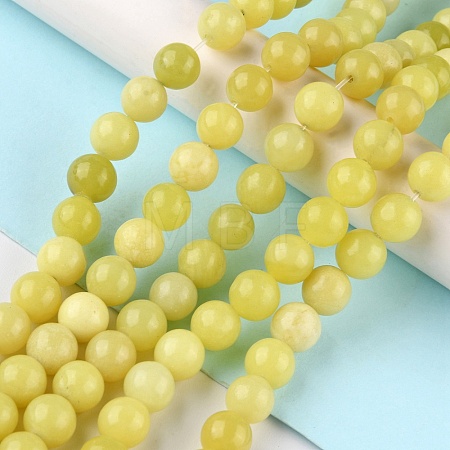 Natural Lemon Jade Beads Strands G-G0003-C02-B-1