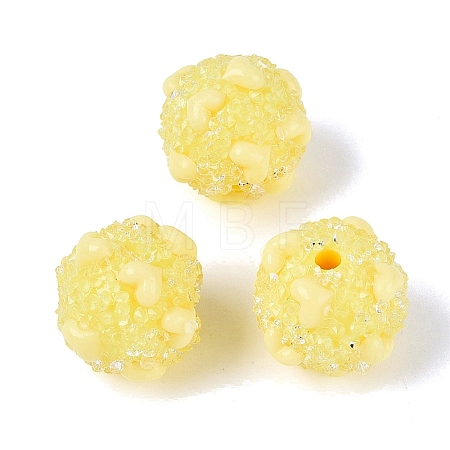 Opaque Acrylic & Transparent Resin Rhinestone Beads SACR-Q005-02A-05-1