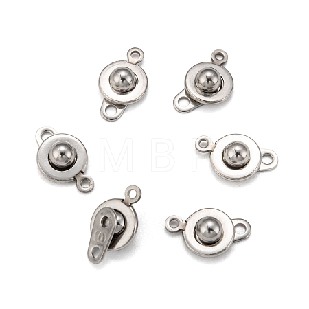 Tarnish Resistant 201 Stainless Steel Snap Clasps STAS-K148-11-1