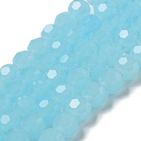 Imitation Jade Glass Beads Stands EGLA-A035-J8mm-D09-1