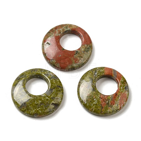 Natural Unakite Pendants G-T122-76F-1