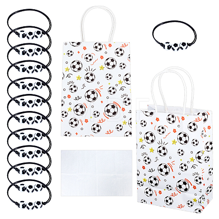 16Pcs Football Paper Bags DIY-PH0032-50-1