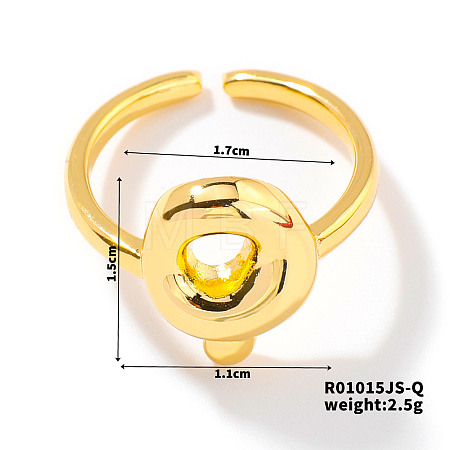 Fashionable Letter Brass Open Cuff for Women UR6840-17-1