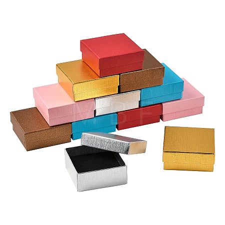 12Pcs 6 Colors Cardboard Jewelry Boxes CBOX-FS0001-10-1