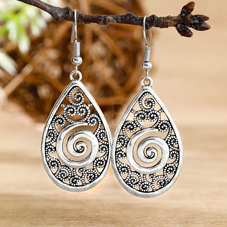 Zinc Alloy Dangle Earrings FS-WG945BB-04-1