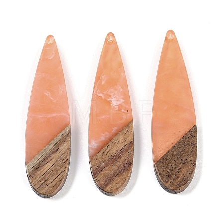 Resin & Wood Big Pendants WOOD-F015-08B-1