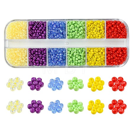 Mixed Styles Glass Round Seed Beads SEED-FS0001-17-1