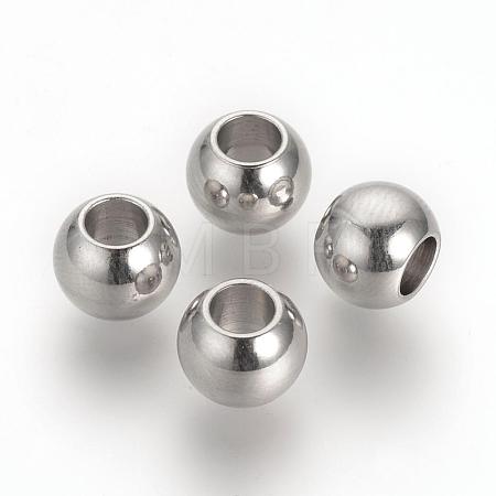 Tarnish Resistant 304 Stainless Steel European Beads STAS-R071-39-1