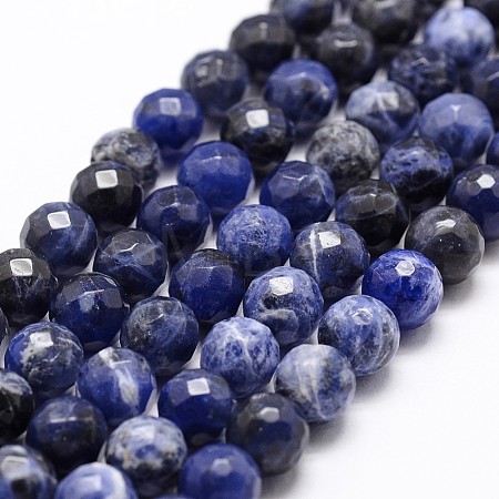 Natural Sodalite Beads Strands X-G-D840-19-8mm-1