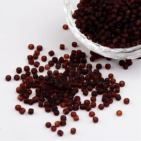 8/0 Frosted Round Glass Seed Beads X-SEED-A008-3mm-M13-1