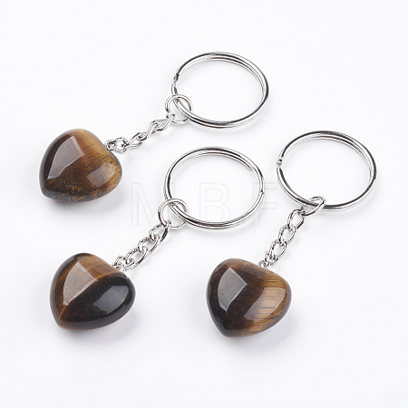 Natural Tiger Eye Keychain KEYC-F019-02O-1