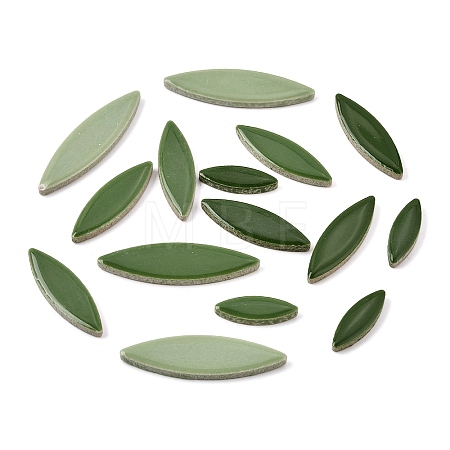 Flat Elongated Leaf Porcelain Mosaic Tiles PR-CBA4734-02D-1
