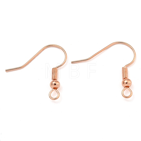Brass Earring Hooks KK-Q362-RG-NF-1