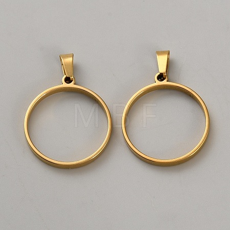 Stainless Steel Open Back Bezel Pendant Cabochon Settings STAS-WH0033-58G-1