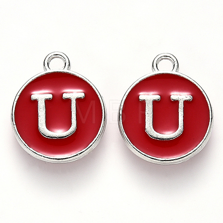 Platinum Plated Alloy Enamel Charms LS-X-ENAM-S118-03U-P-1