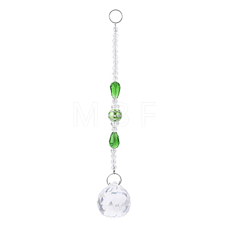 Faceted Crystal Glass Ball Chandelier Suncatchers Prisms AJEW-G025-A06-1