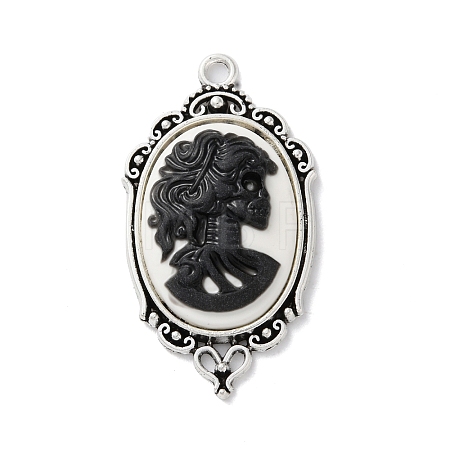 Tibetan Style Alloy Pendants TIBE-B002-04AS-01-1