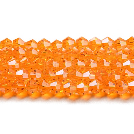 Transparent Electroplate Glass Beads Strands GLAA-F029-2mm-C23-1