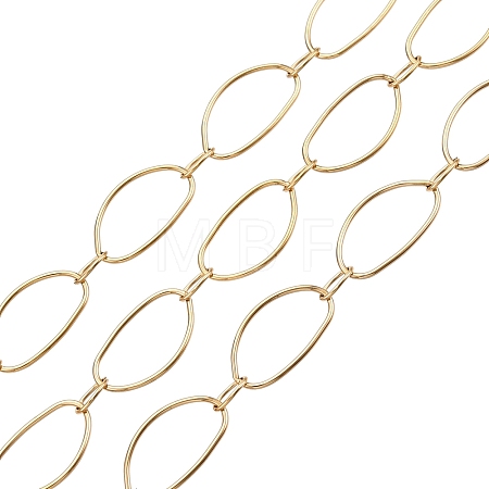 10M Ion Plating(IP) 304 Stainless Steel Oval Link Chains CHS-T006-01G-1