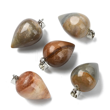 Natural Picasso Jasper Pendants GG-K002-13H-1