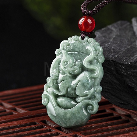 Natural Jadeite Pendant Necklaces G-H306-05-01-1