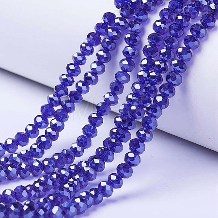 Electroplate Glass Beads Strands EGLA-A034-T4mm-A11-1