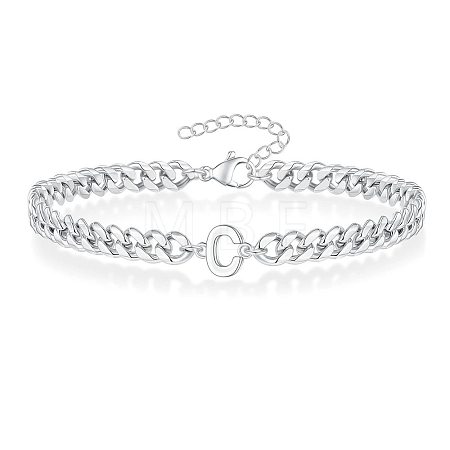 Letter 304 Stainless Steel Link Bracelets FS-WG7830E-52-1