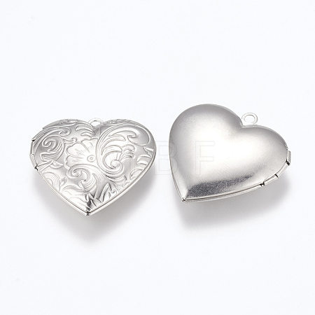 Tarnish Resistant 316 Stainless Steel Locket Pendants X-STAS-G146-14P-1