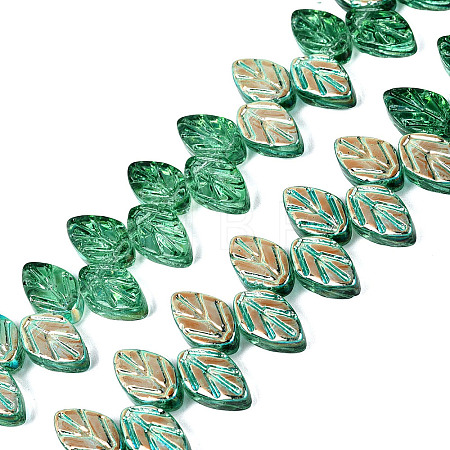 Electroplate Transparent Glass Beads Strands LS-EGLA-N056-03A-12-1